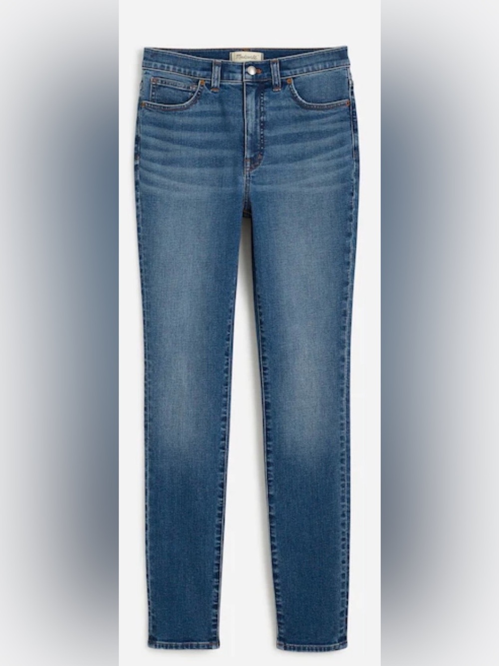 Madewell Roadtripper Slim Stretch Skinny Jeans in Mid Blue Wash